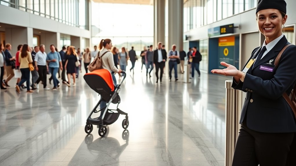 travel tips for using a stroller at the airport