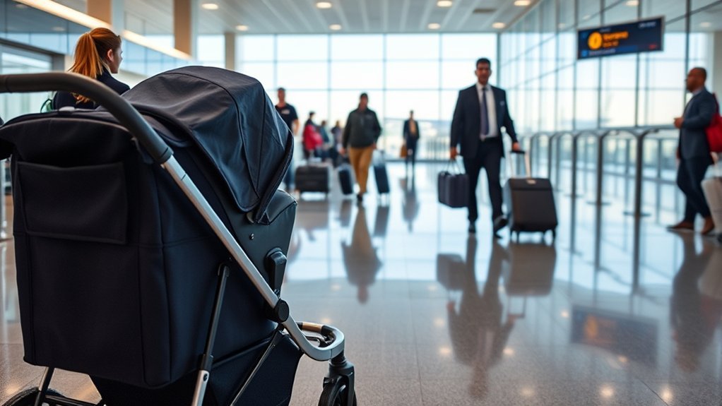 traveling with child car seats through the airport