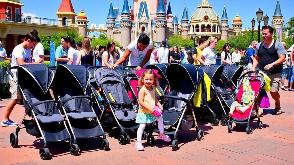 variety of stroller rentals at Disney World