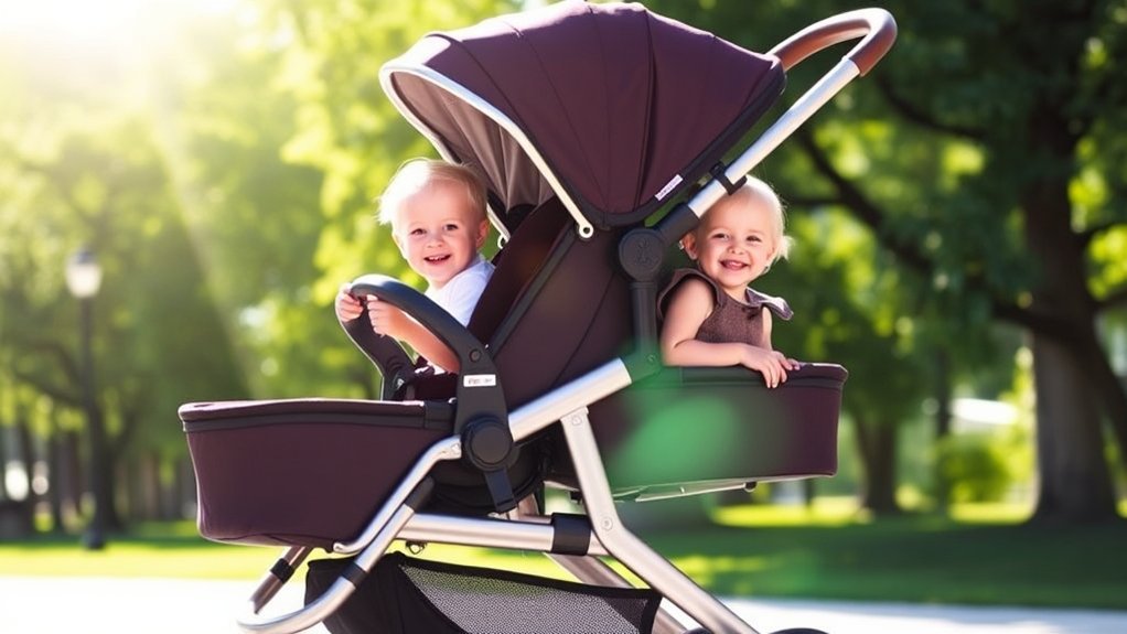 versatile double stroller configurations