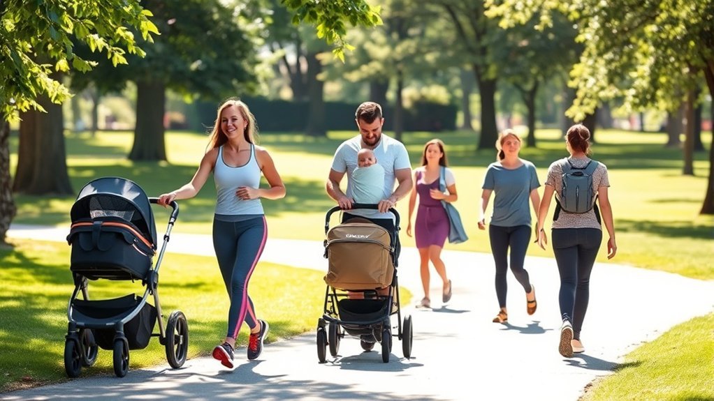 walking with infant carrier as a safer alternative to jogging with a newborn