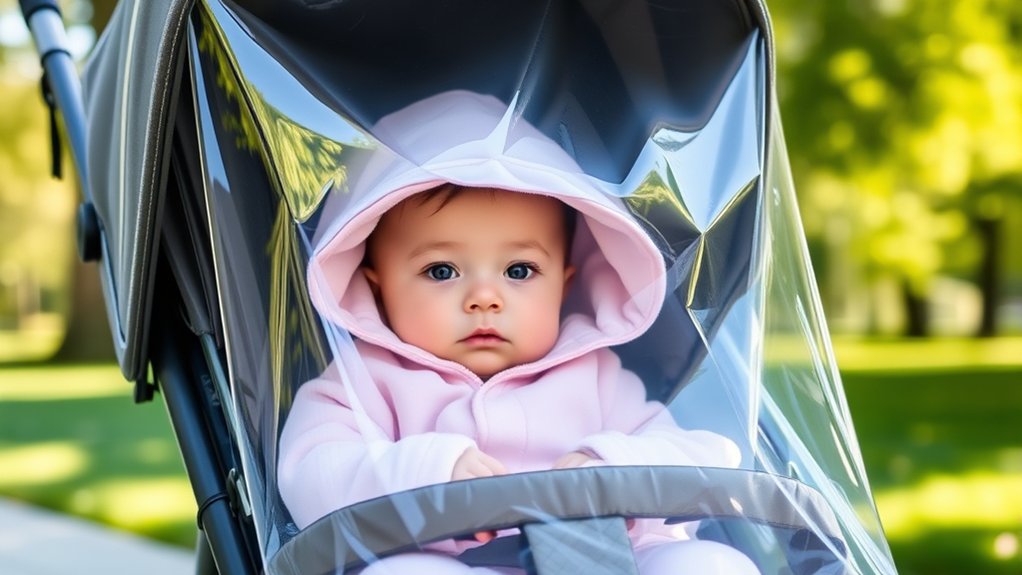 stroller with cover for warmth during chilly walks