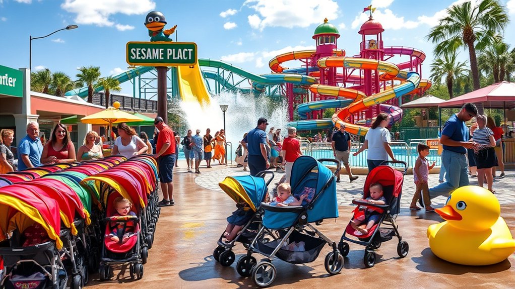 family fun in the Sesame Place water park