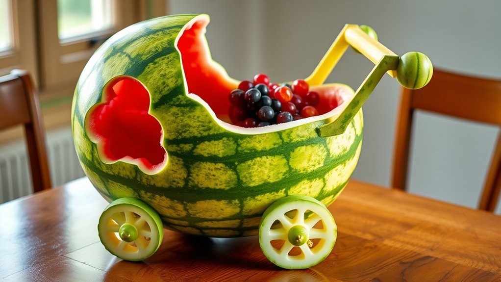 watermelon stroller preparation steps