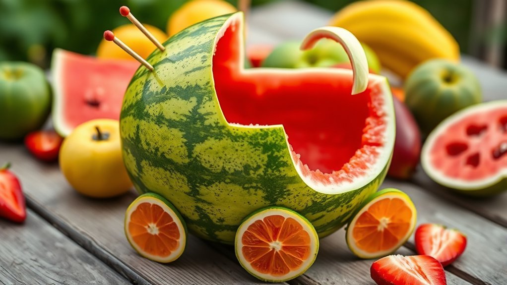 watermelon stroller skewer assembly