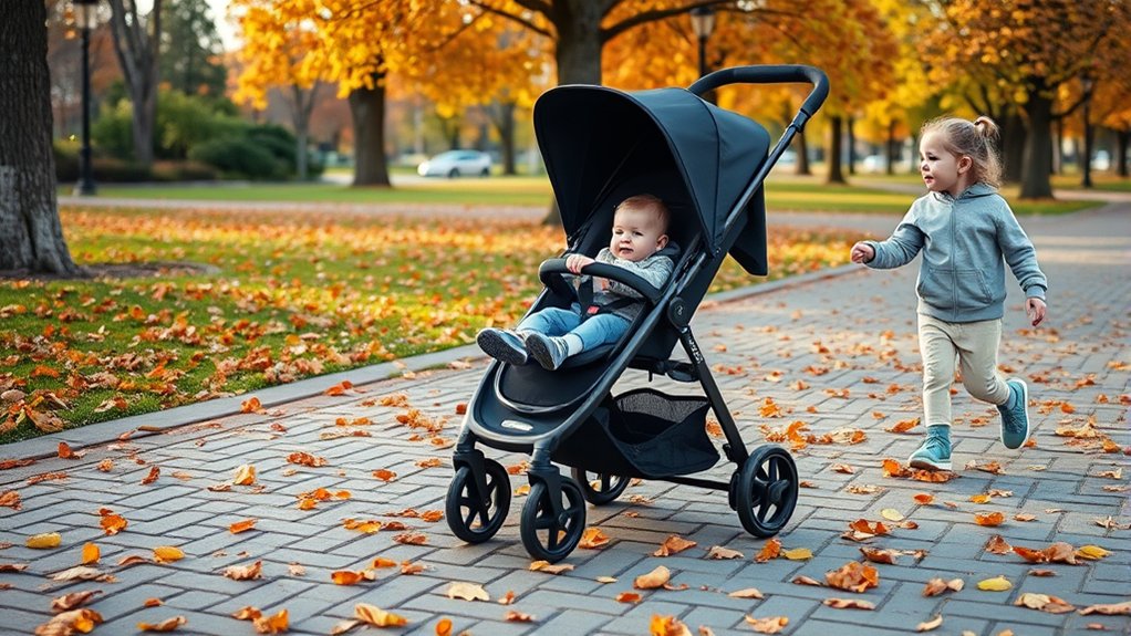 parent deciding when to stop using an umbrella stroller