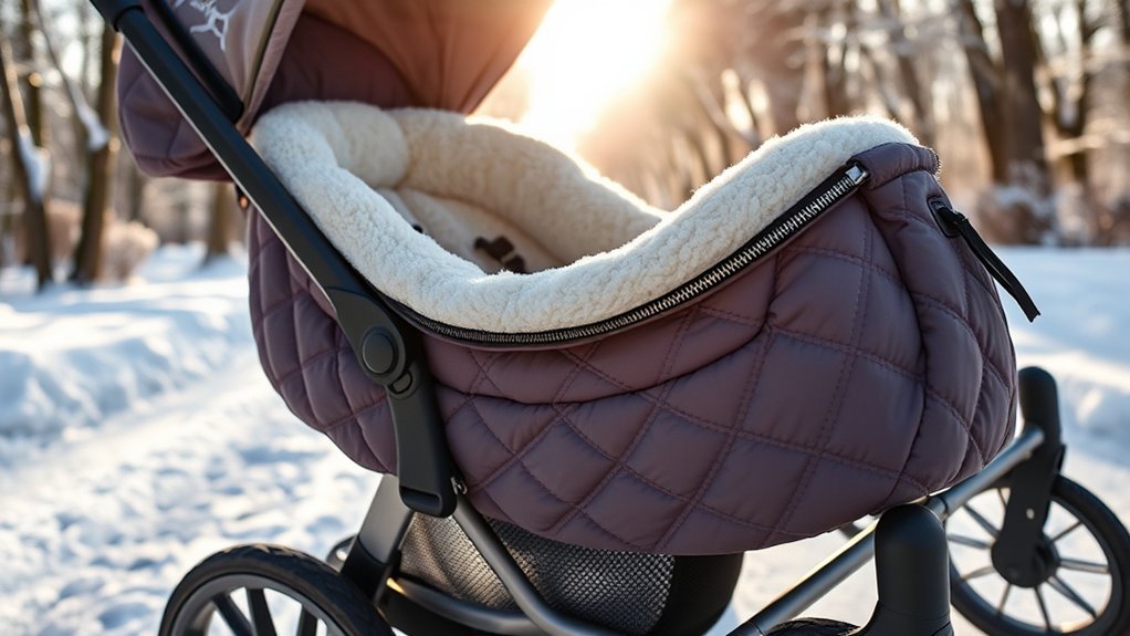 important winter stroller foot muff features for warmth and safety