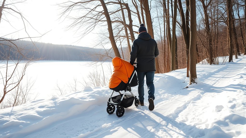 winter stroller walking tips
