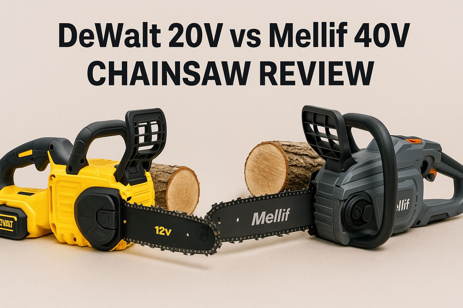 DeWalt 20V 12" Chainsaw vs Melli 40V