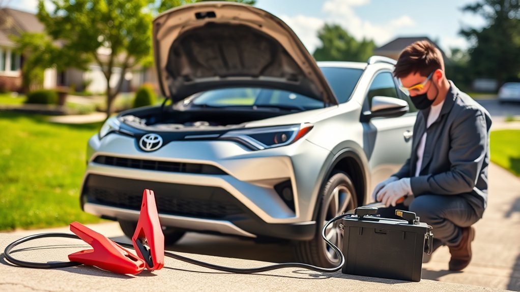 Opening a dead Toyota RAV4 Hybrid with the mechanical key