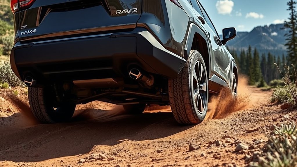 Toyota RAV4 AWD adapting its drive-force control for snow gravel and light off-road conditions