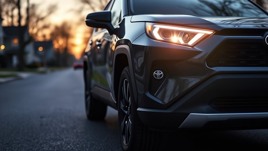 Toyota RAV4 vehicle customization menu for the headlight-off timer