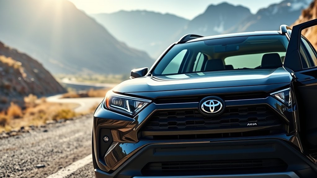 Toyota RAV4 equipped with driver-assistance and collision-warning technology