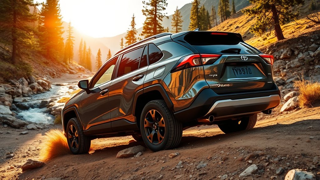 Adventure-ready Toyota RAV4 AWD on an unpaved road