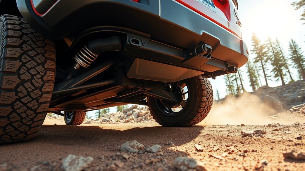 Toyota RAV4 TRD Off-Road driving on a trail with 8.6-inch ground clearance