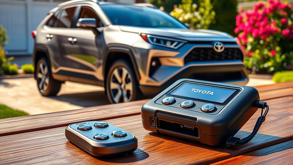 Aftermarket remote-start kit and smartphone-control upgrade for a Toyota RAV4