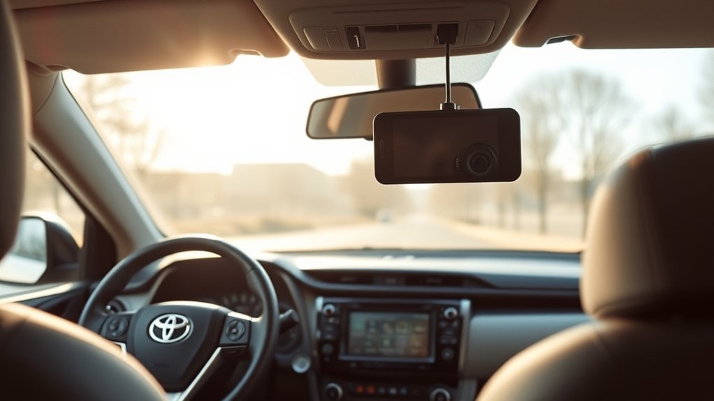 Toyota RAV4 with OEM-style and aftermarket dash cam options