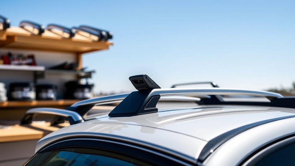 Vehicle-specific aftermarket roof rack fitted to a Toyota RAV4