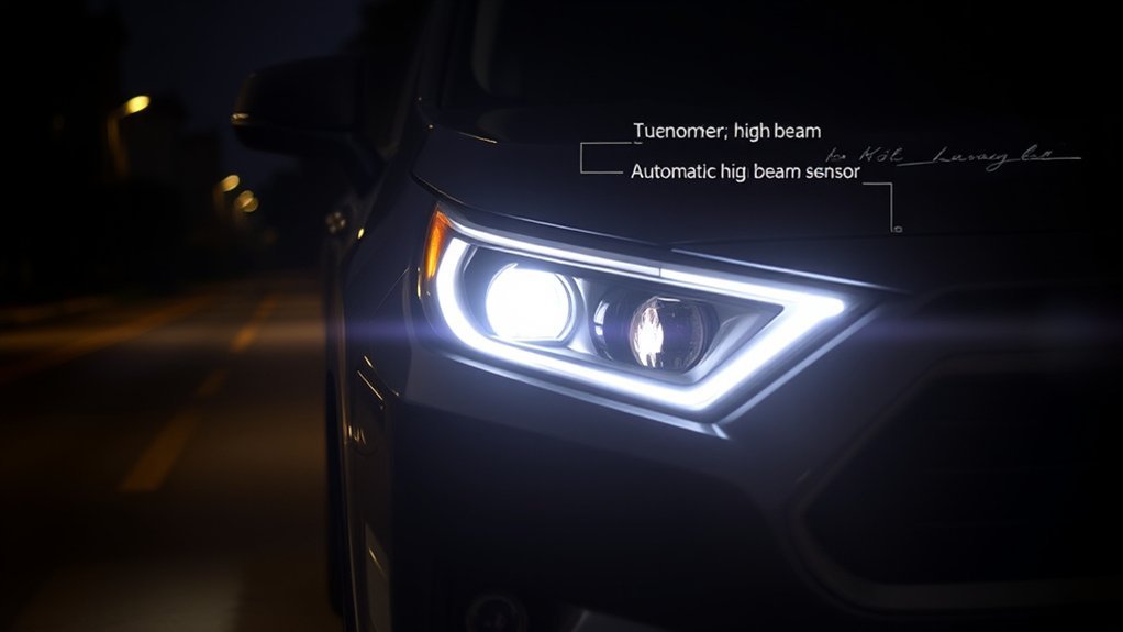 Toyota RAV4 Automatic High Beam dashboard switch and headlight controls