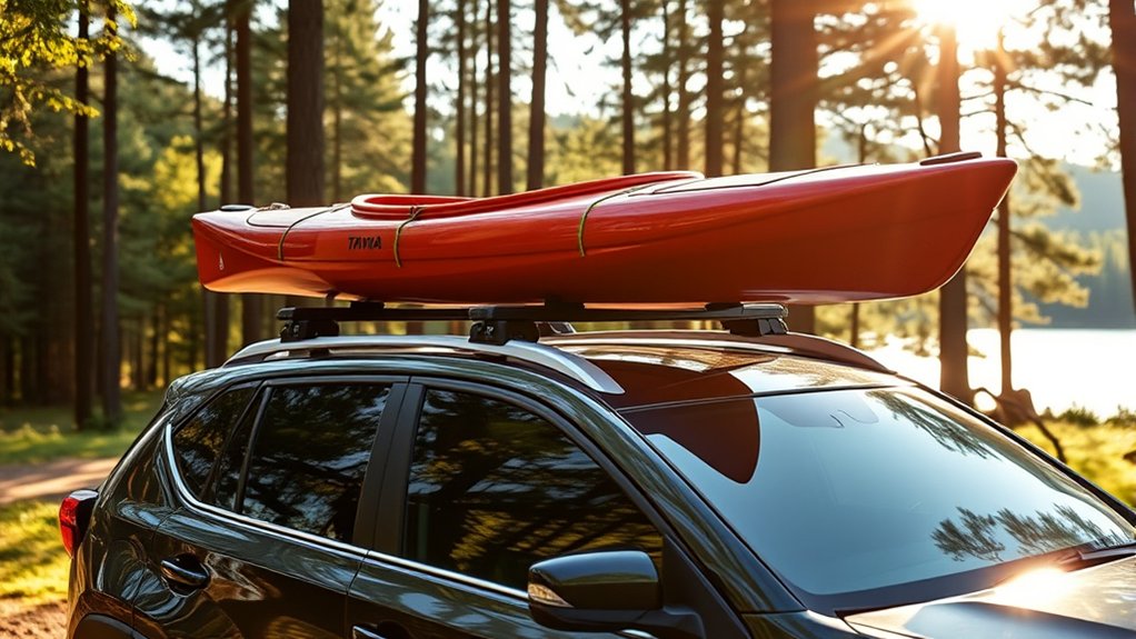 kayak roof rack options for transporting a kayak on a Toyota RAV4