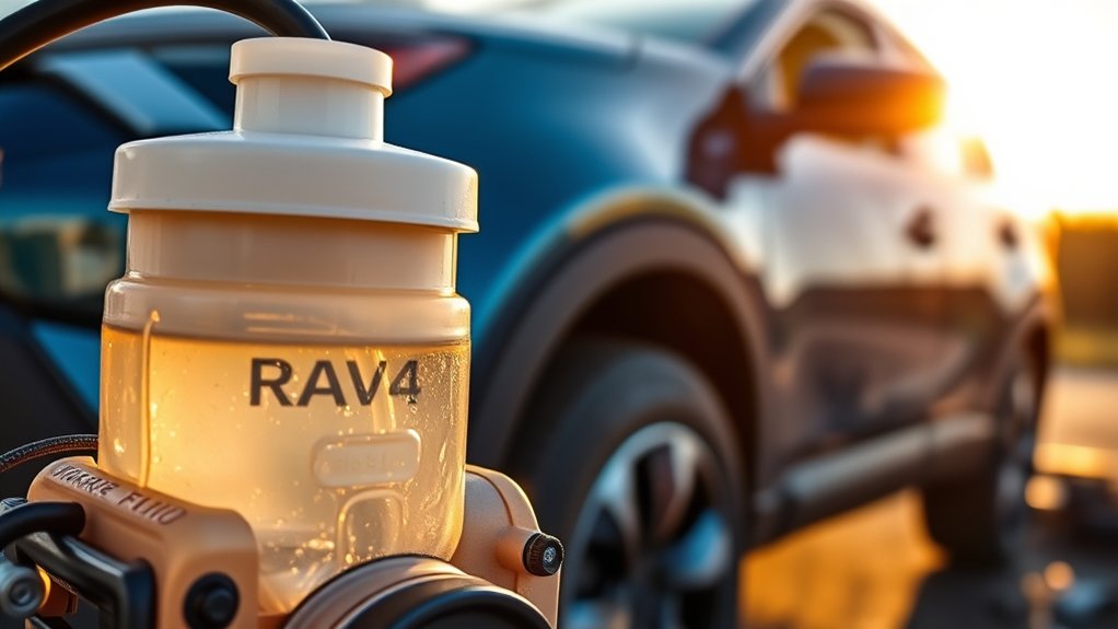 Toyota RAV4 brake fluid reservoir and hydraulic brake maintenance