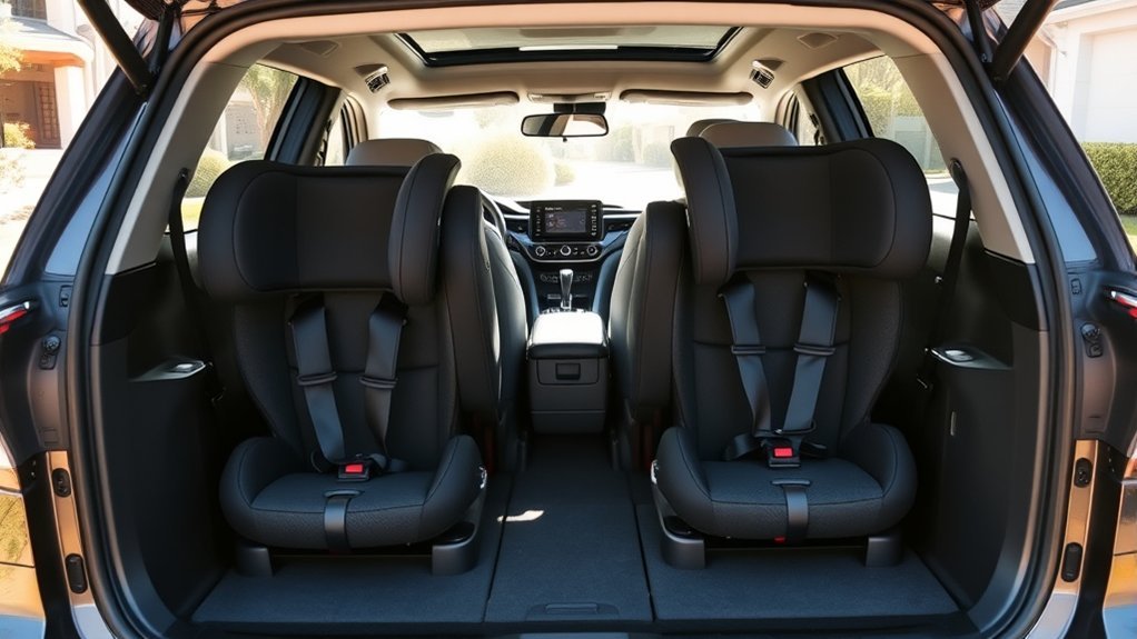 Installing a child safety seat in the Toyota RAV4 rear seat
