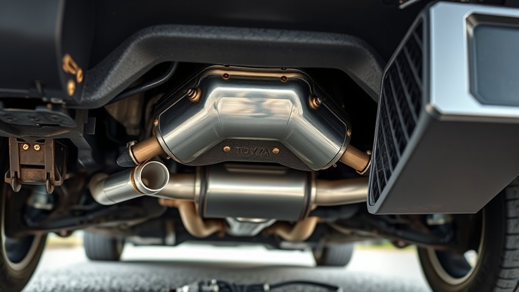 Toyota RAV4 catalytic converter reducing harmful exhaust emissions