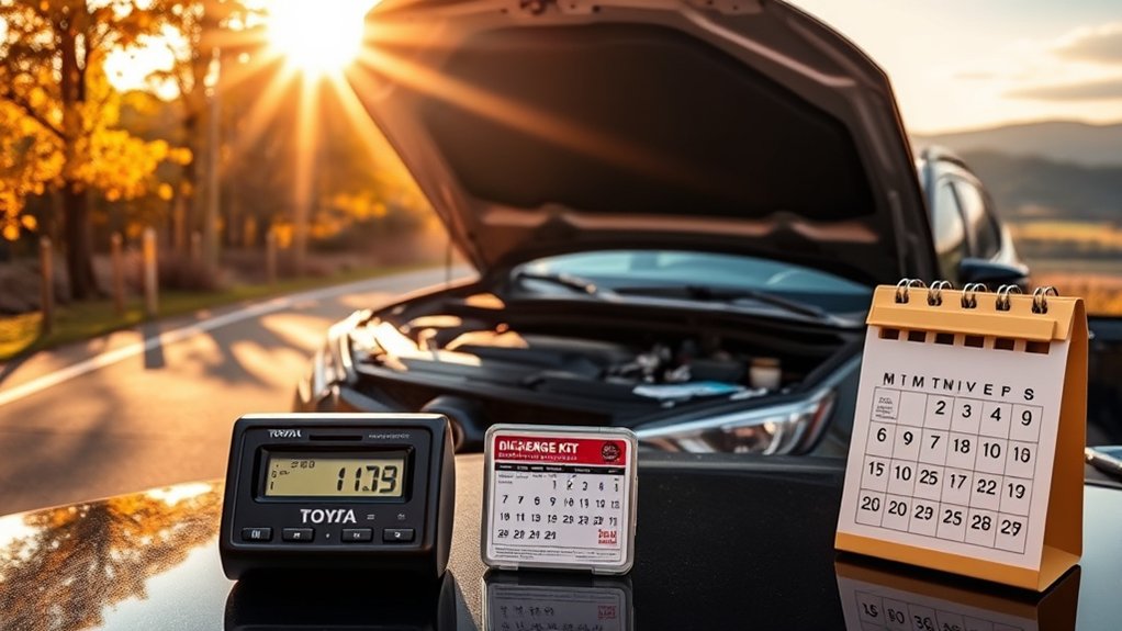 Checking the correct Toyota RAV4 engine oil-change interval