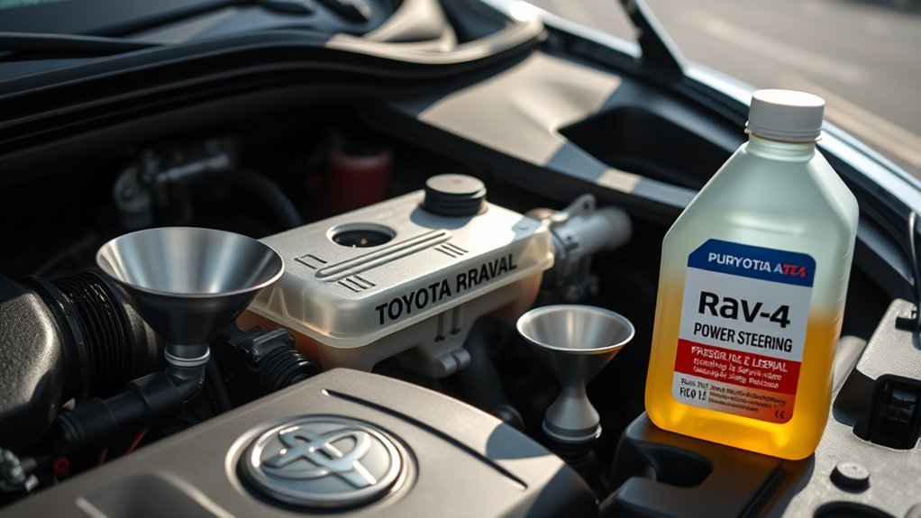 change rav4 power steering fluid