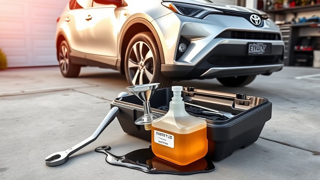Changing automatic transmission fluid on a Toyota RAV4