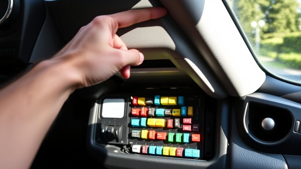 Replacing a blade fuse in a Toyota RAV4 fuse box