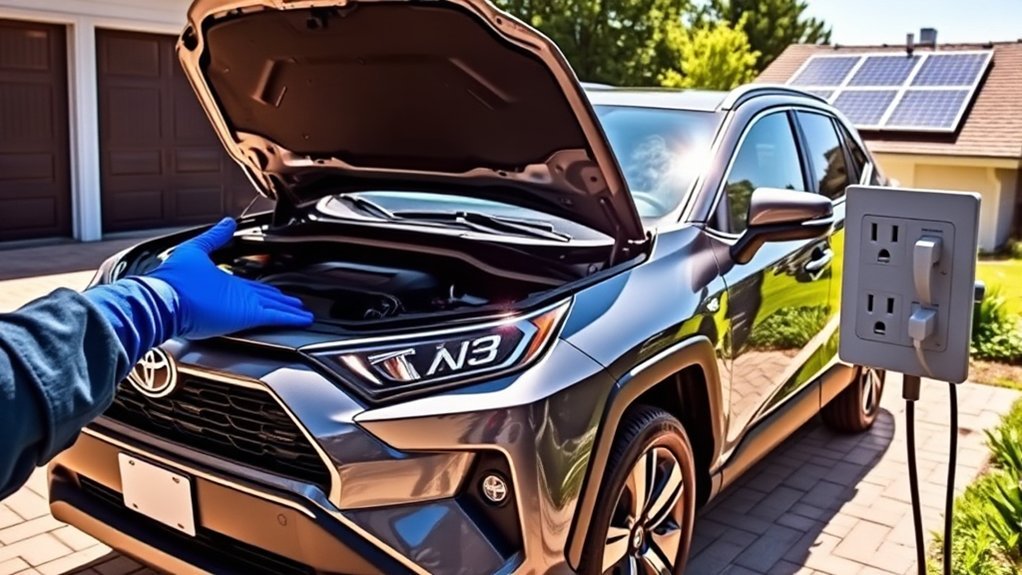 Toyota RAV4 Hybrid recharging through driving and regenerative braking