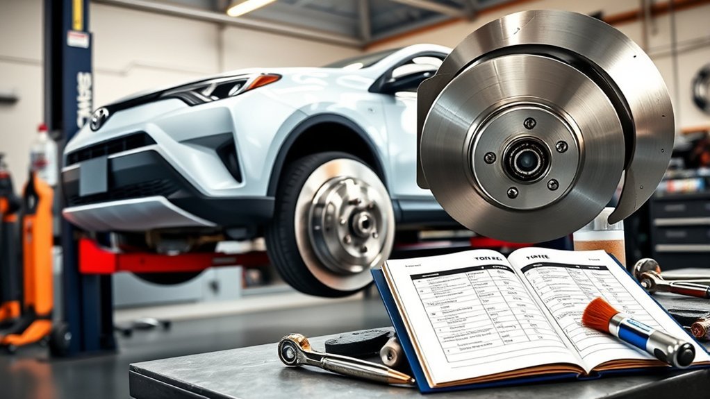 Cleaning and preparing Toyota RAV4 brake components