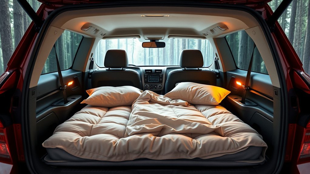 comfortable road trip sleeping