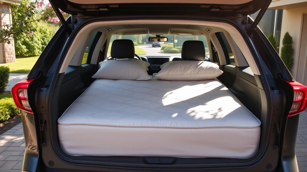 Comfortable sleeping solutions for camping in a Toyota RAV4