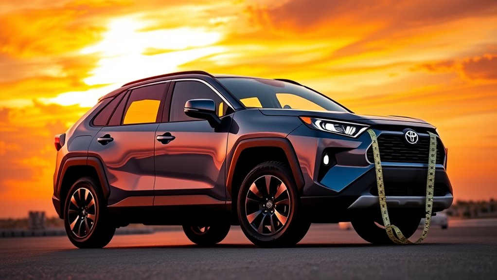 Toyota RAV4 compact SUV showing its exterior proportions
