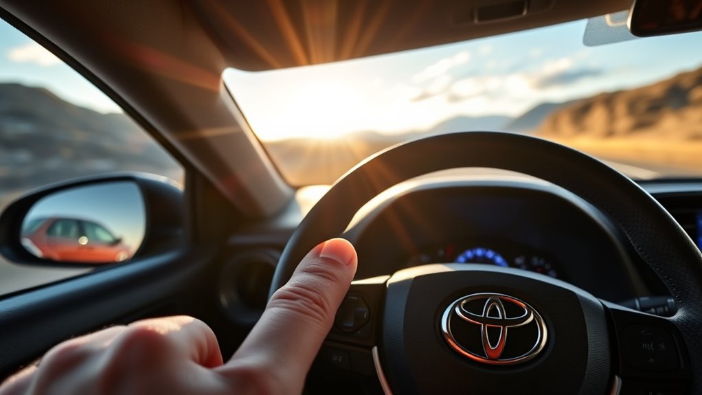 Cleaning and inspecting Toyota RAV4 cruise-control radar and camera areas