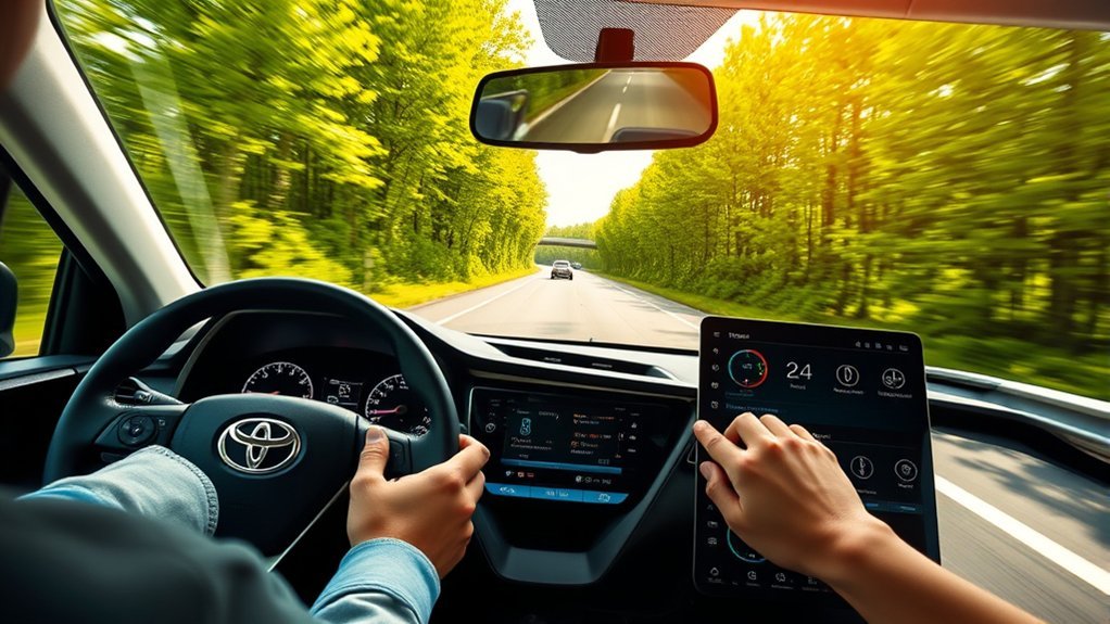 Toyota RAV4 driver-support menu for adjusting lane-assist settings