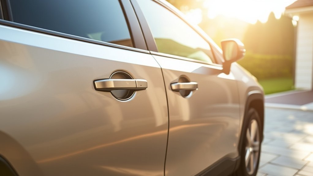 Toyota RAV4 door-control menu with automatic relock settings