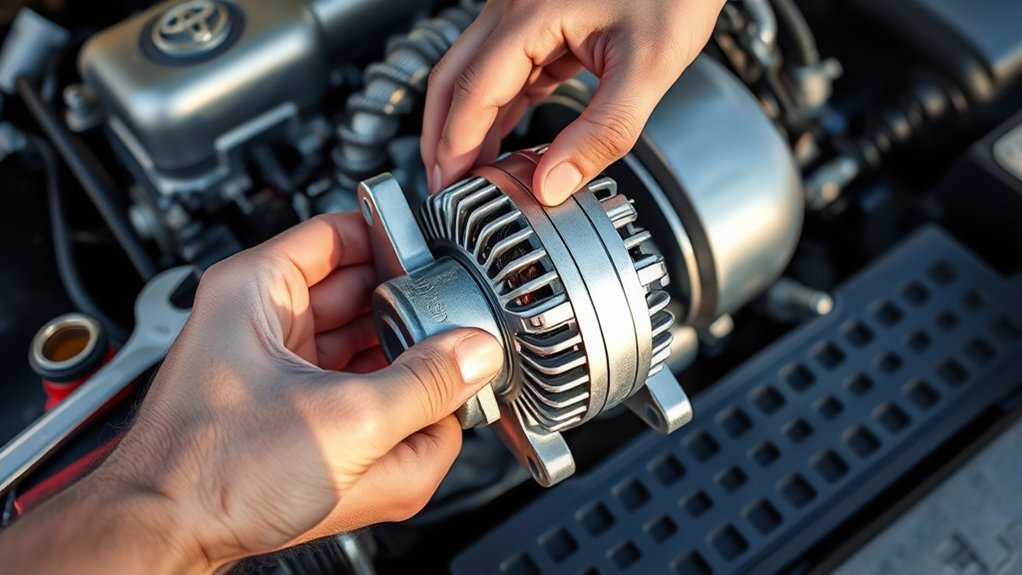 disconnect and remove alternator