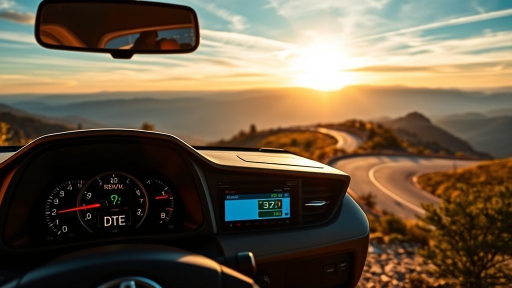 Toyota RAV4 distance-to-empty display and fuel-range estimate