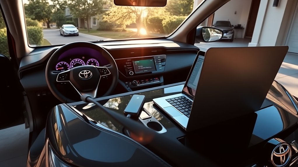 Computer downloading an official Toyota RAV4 multimedia software update