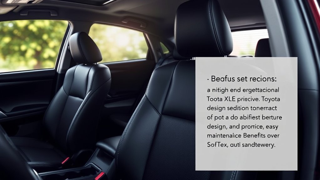 SofTex-trimmed seating in a Toyota RAV4 interior