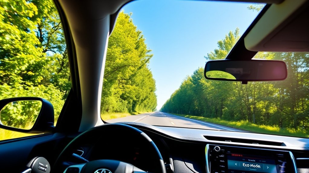 Toyota RAV4 driving in Eco Mode to encourage smoother acceleration