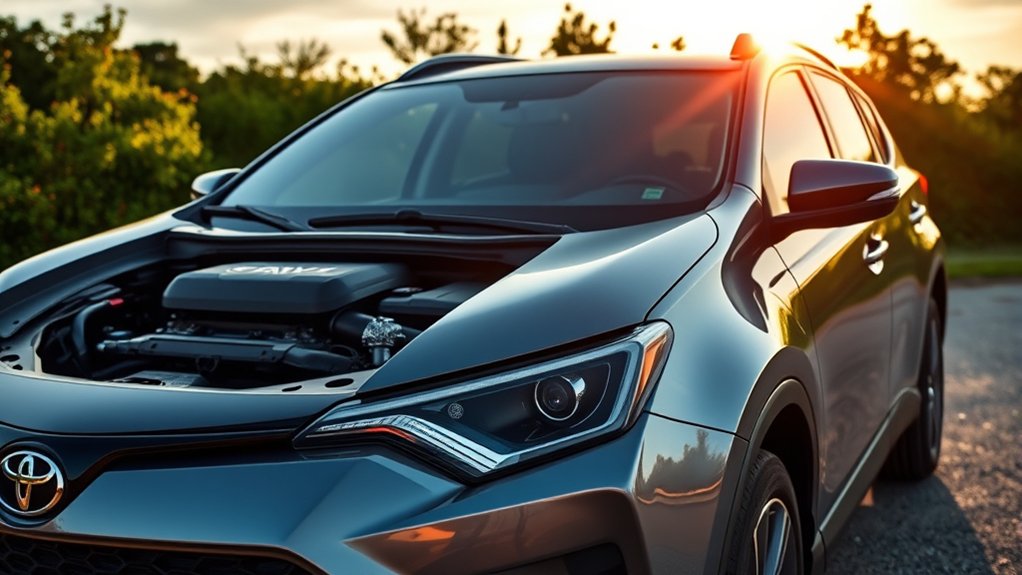 Toyota RAV4 eCVT blending engine and electric-motor power during acceleration