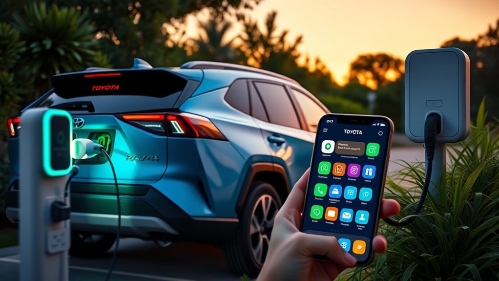 Toyota RAV4 EV charging status and station planning options