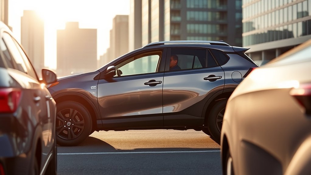 2026 Toyota RAV4 Plug-in Hybrid using Advanced Park in a marked parking space