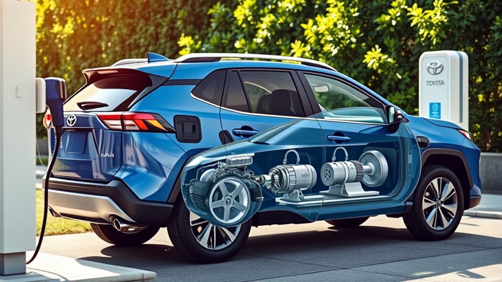 Toyota RAV4 plug-in hybrid gasoline engine, electric drive system, and rechargeable battery