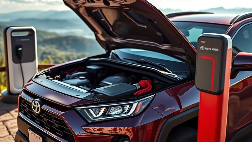 Toyota RAV4 plug-in hybrid front and rear electric drive components