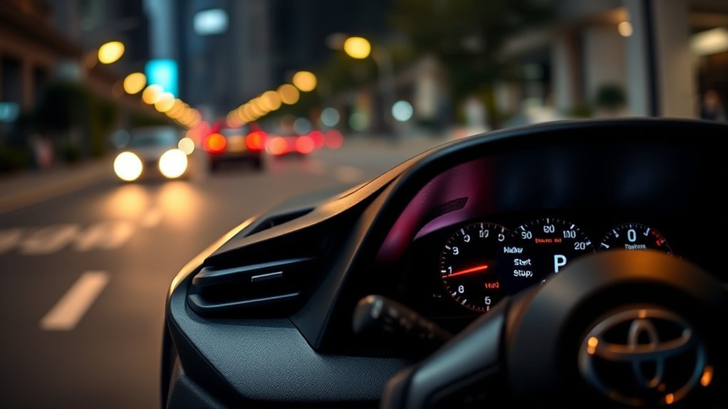 Toyota RAV4 gasoline engine pausing at a traffic light to reduce idling